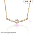 41966-fashion jewelry acessório 18k gold womens bar necklace